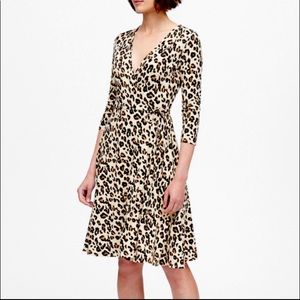Banana Republic Leopard Animal Print Wrap Dress